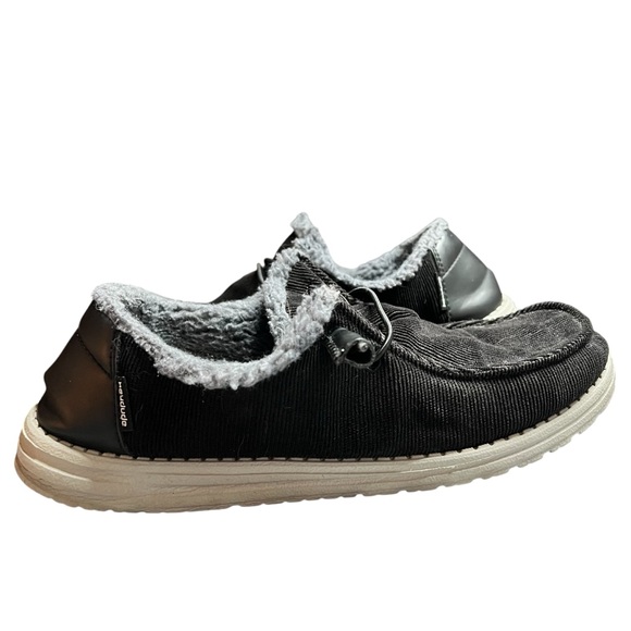 Hey dude Wendy Shoes Women’s size 10‎ Black Corduroy Slip-On Adjustable Lace Up - Picture 1 of 9